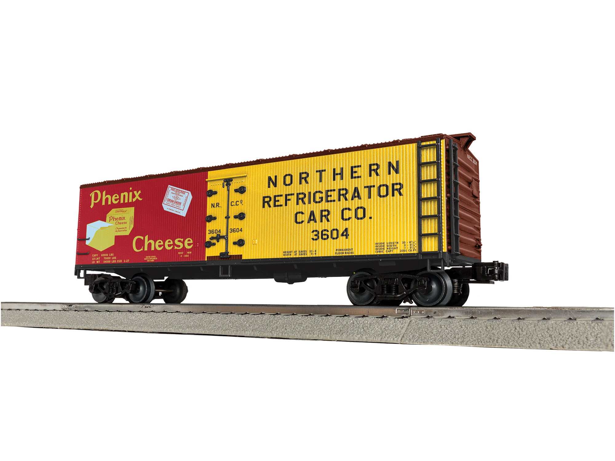 Lionel 2642041 - Phoenix Cheese Woodside Reefer #3604