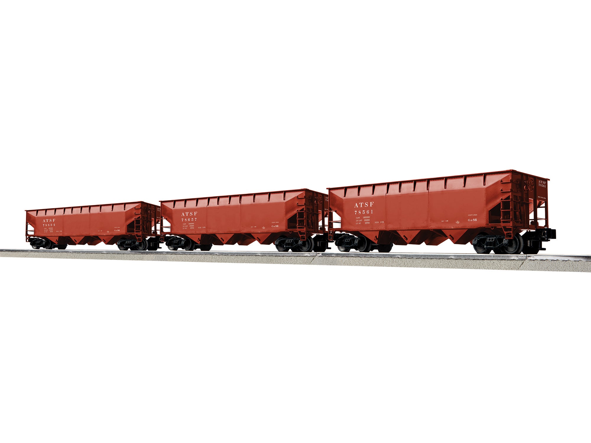 Lionel 2642130 - 3-Bay AAR Hopper Car "Santa Fe" (3-Car) Set A