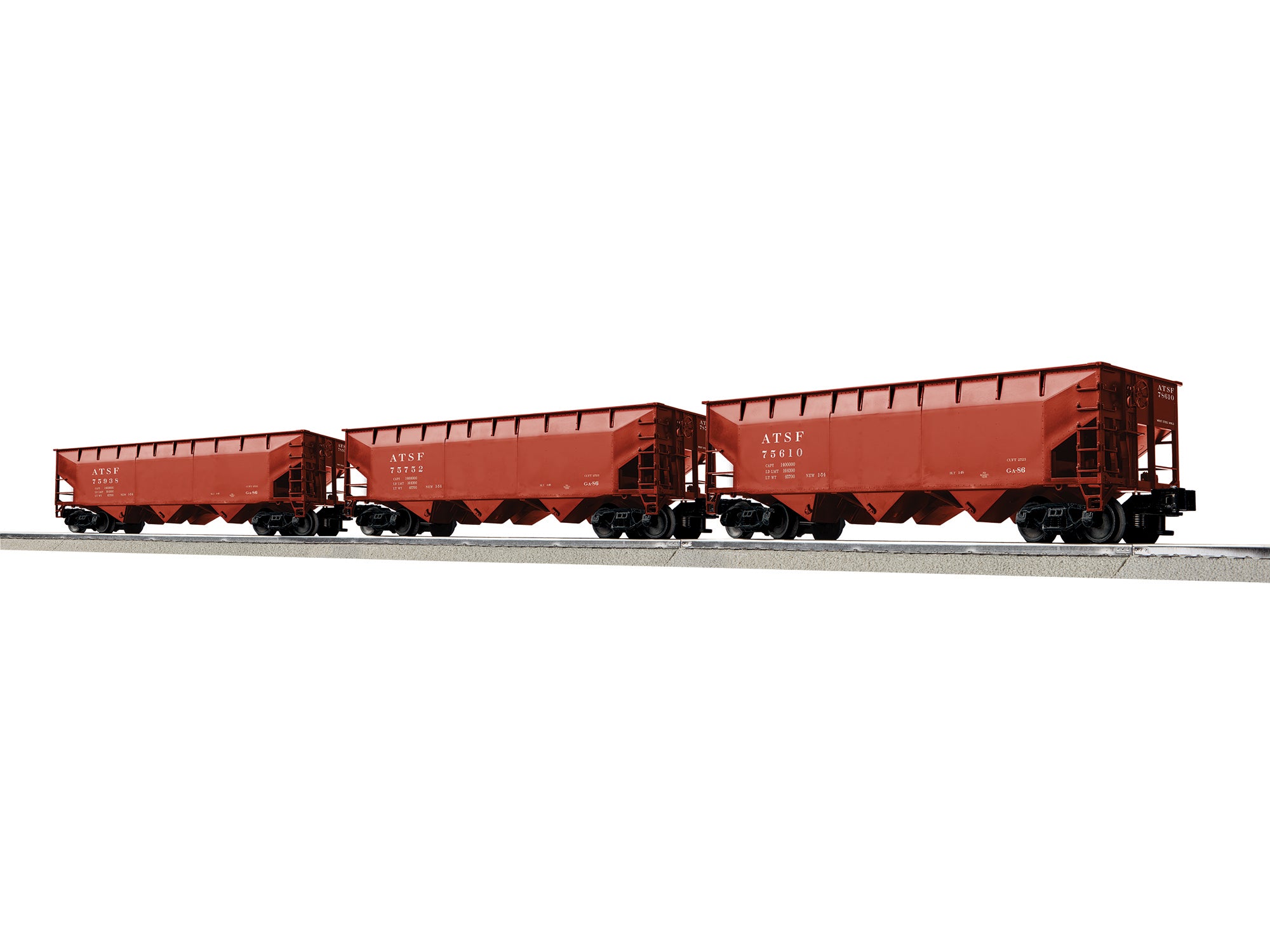 Lionel 2642135 - 3-Bay AAR Hopper Car "Santa Fe" (3-Car) Set B