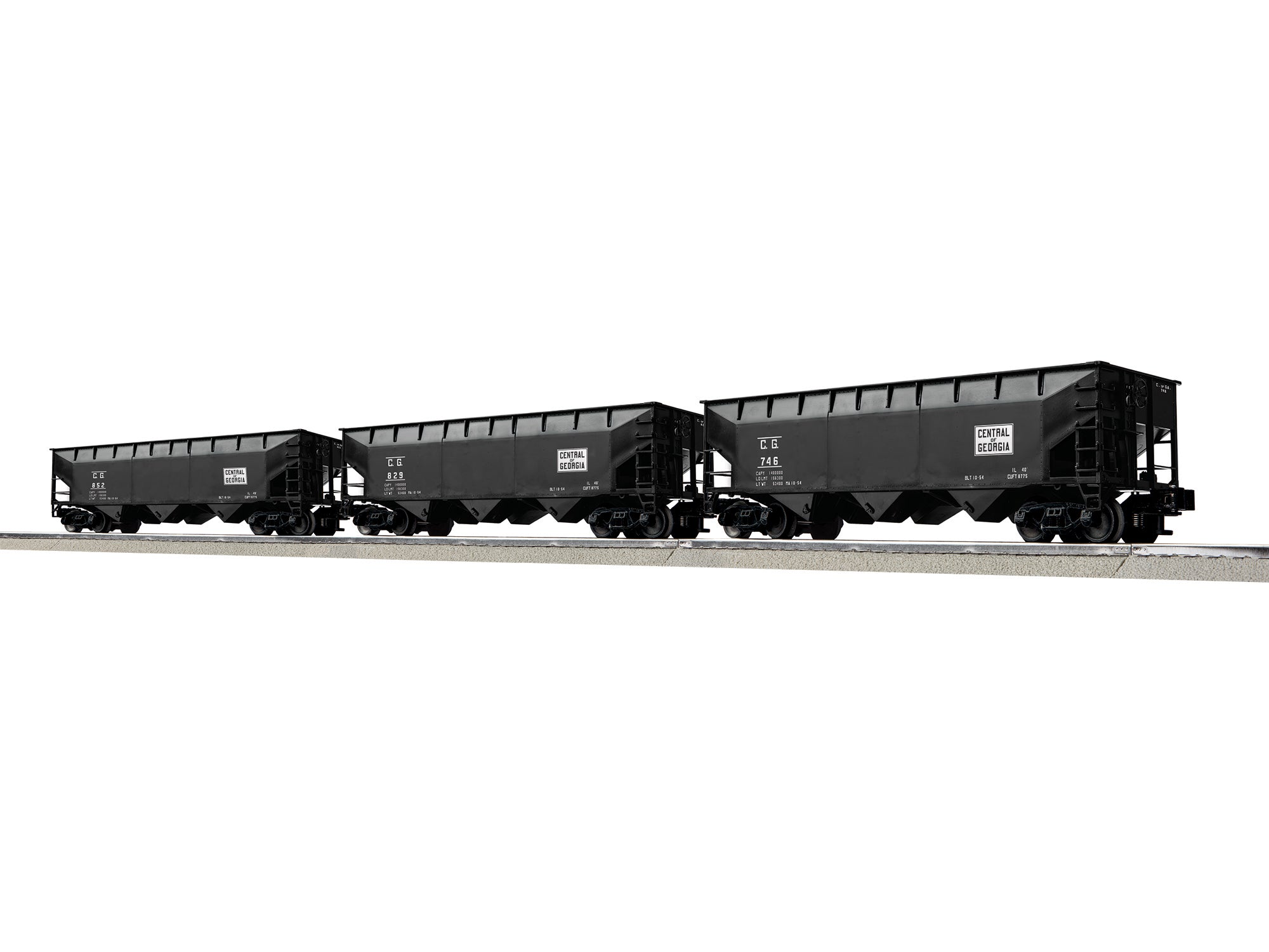 Lionel 2642155 - 3 Bay AAR Hopper Car "Central of Georgia" (3-Car) Set B
