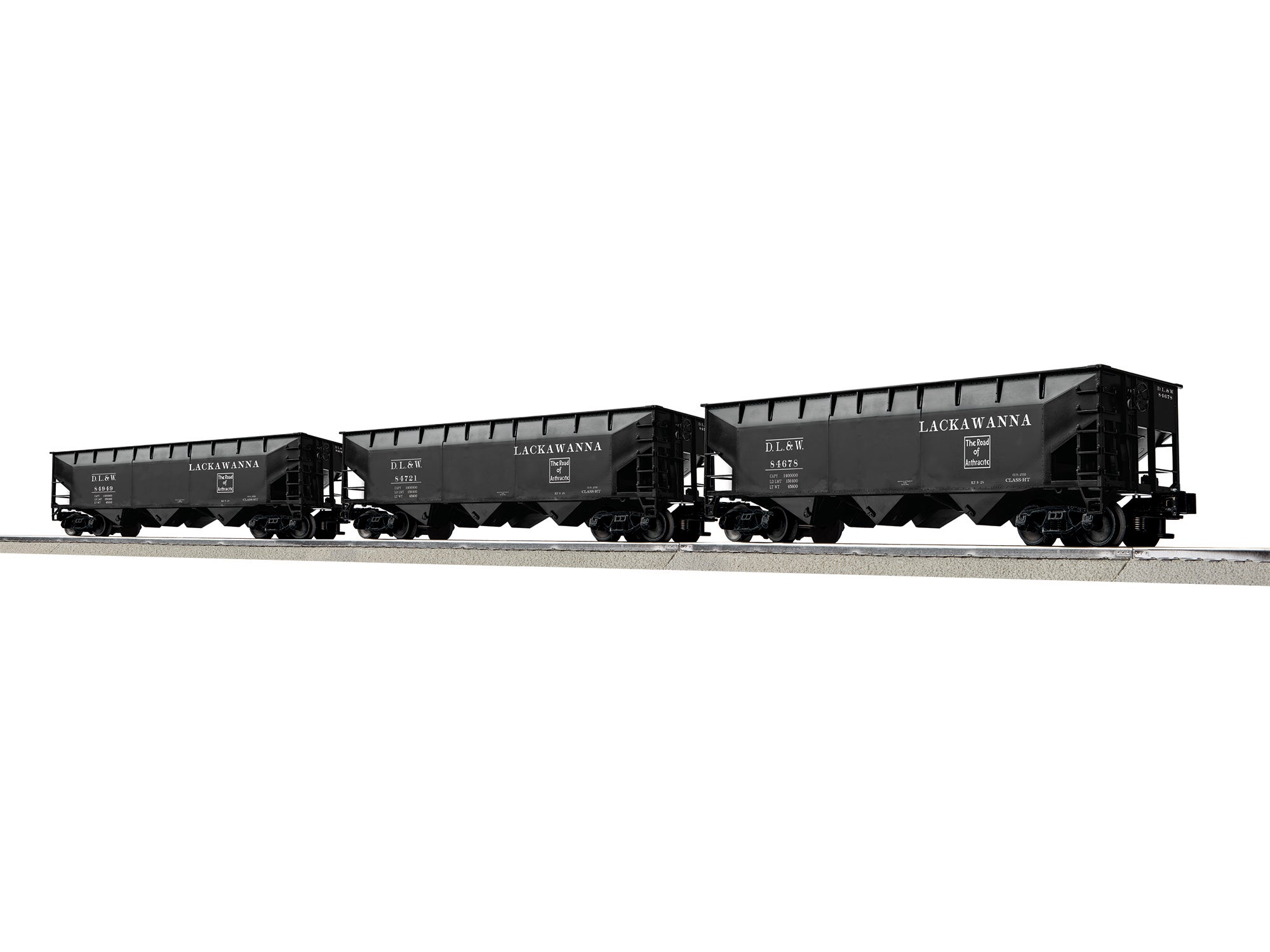 Lionel 2642165 - 3-Bay AAR Hopper Car "Lackawanna" (3-Car) Set B