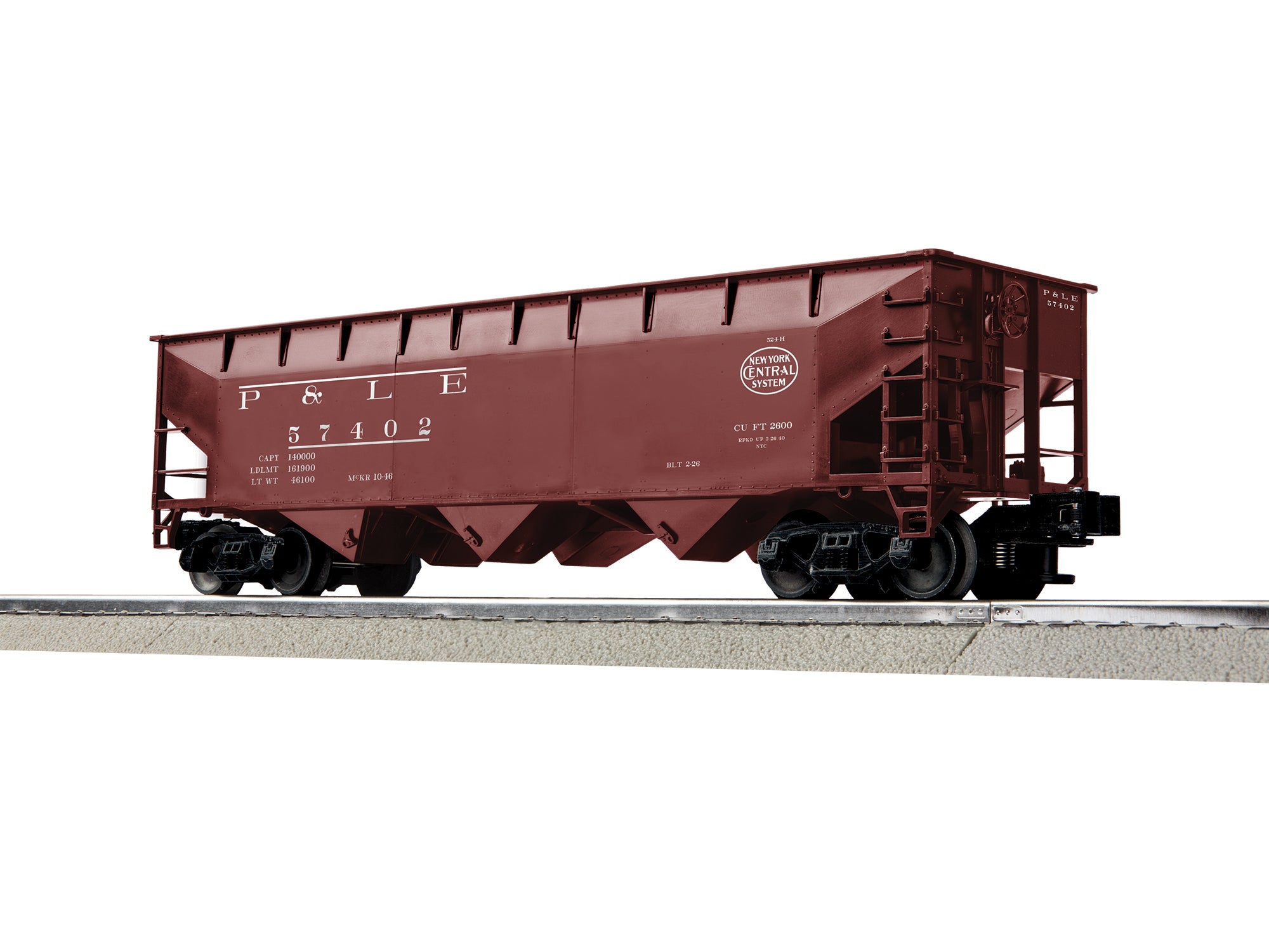 Lionel 2642189 - 3-Bay AAR Hopper Car "Pittsburgh & Lake Erie" #57402