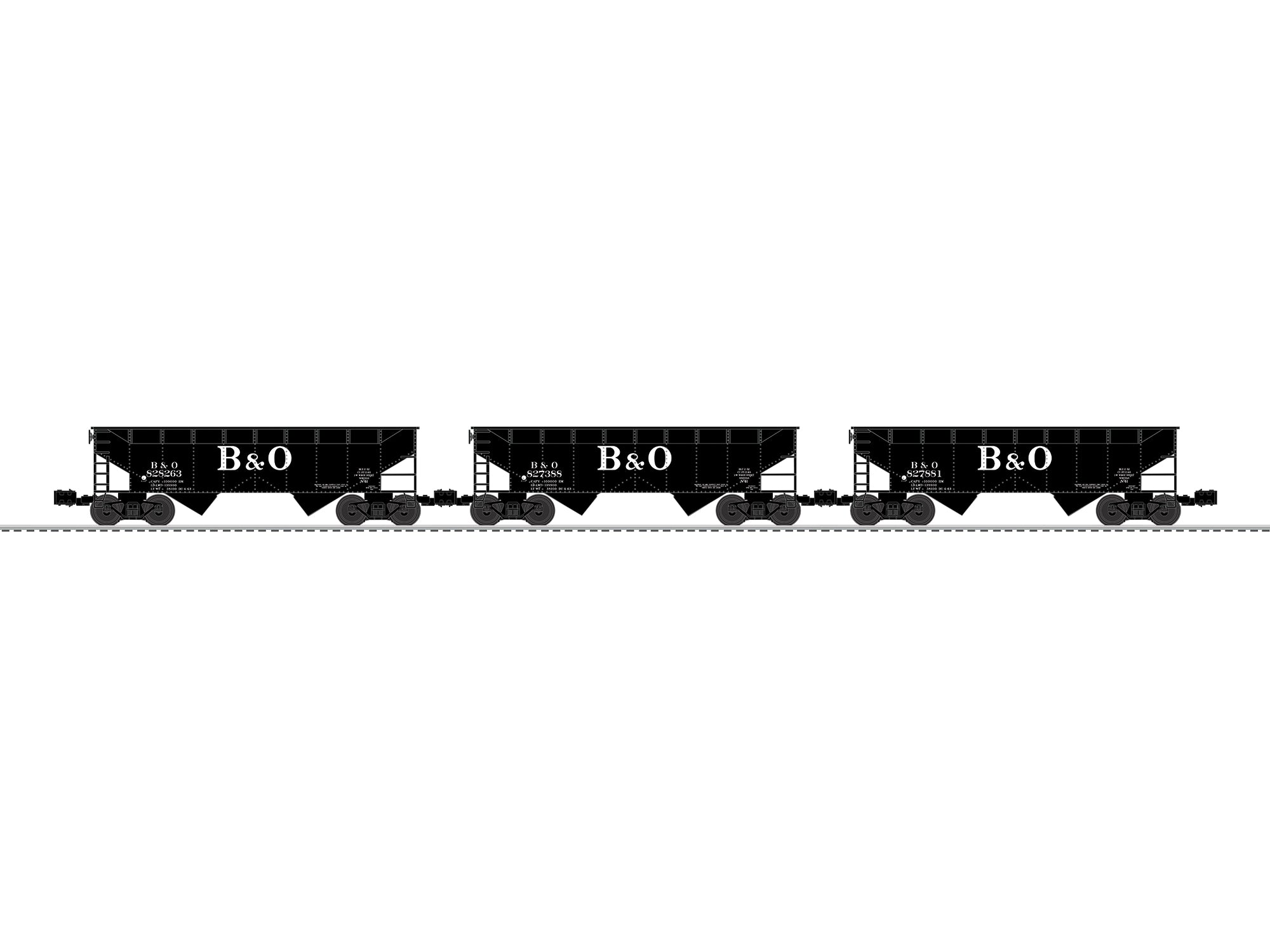 Lionel 2642195 - 2-Bay Hopper Car "Baltimore & Ohio" (3-Car)