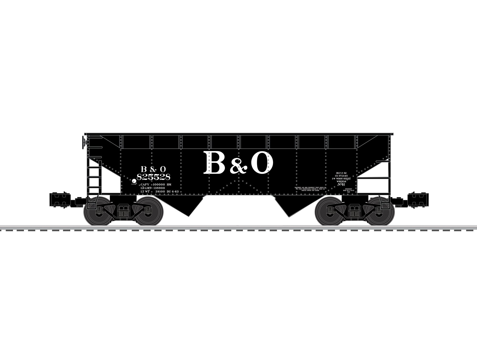 Lionel 2642199 - 2-Bay Hopper Car "Baltimore & Ohio" #825528