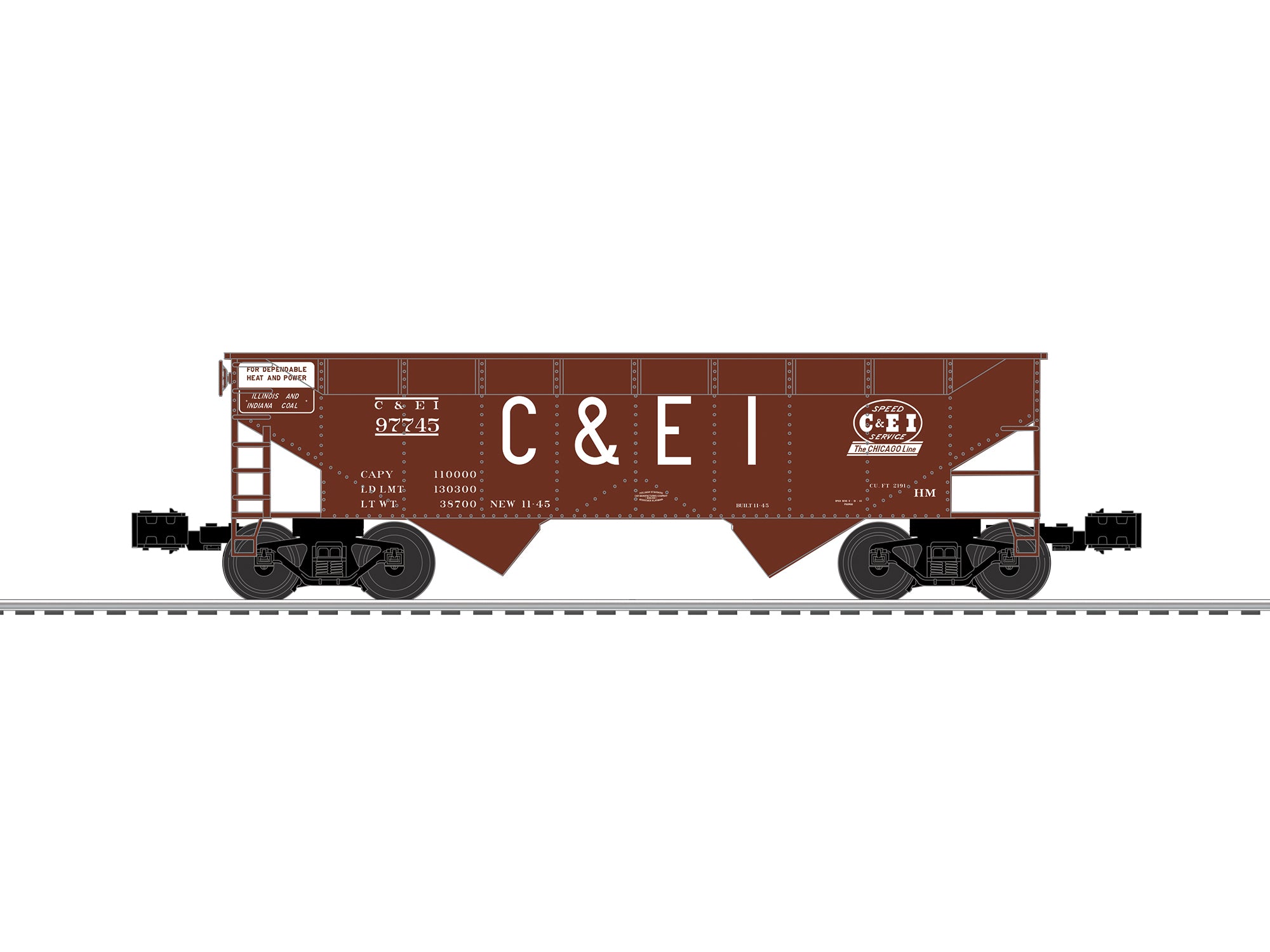 Lionel 2642215 - 2-Bay AAR Hopper Car "Chicago & Eastern Illinois" (3-Car)