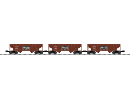 Lionel 2642225 - 2-Bay AAR Hopper Car "Frisco" (3-Car) Oxide - MrMuffin'sTrains