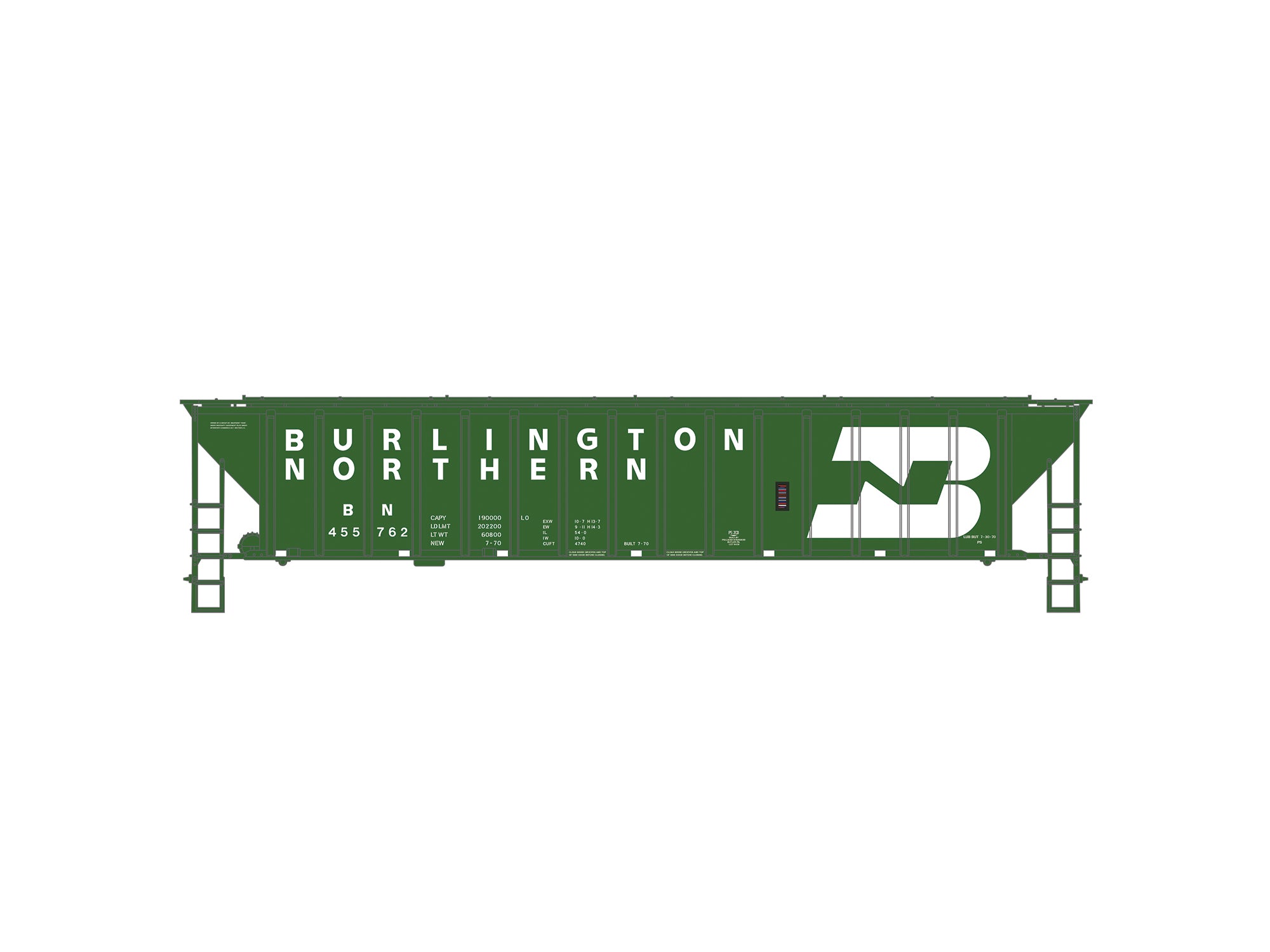 Lionel 2642232 - 4740 PS-2CD Hopper Car "Burlington Northern" #455762