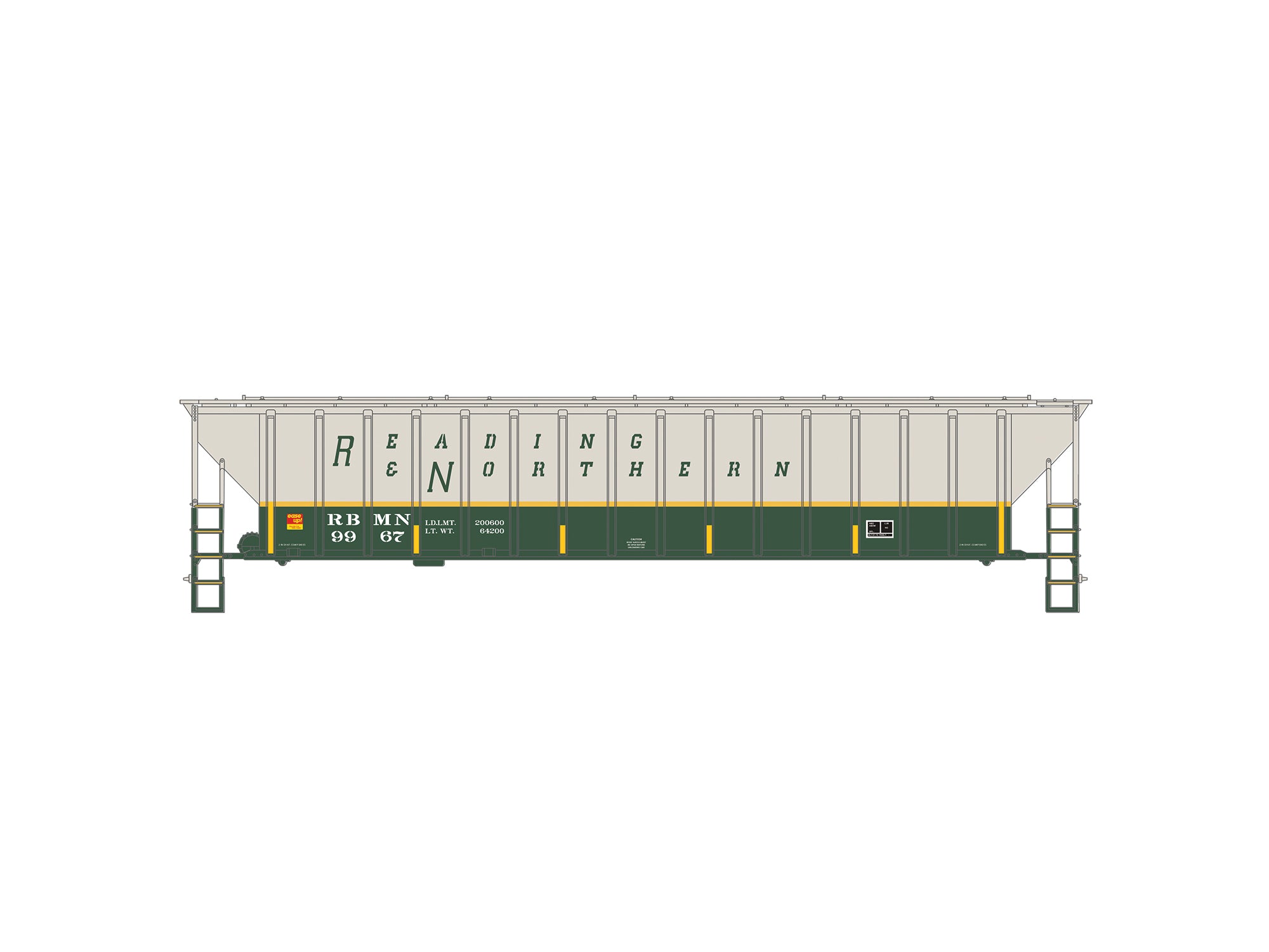 Lionel 2642271 - 4740 PS-2CD Hopper Car "Reading & Northern" #9967