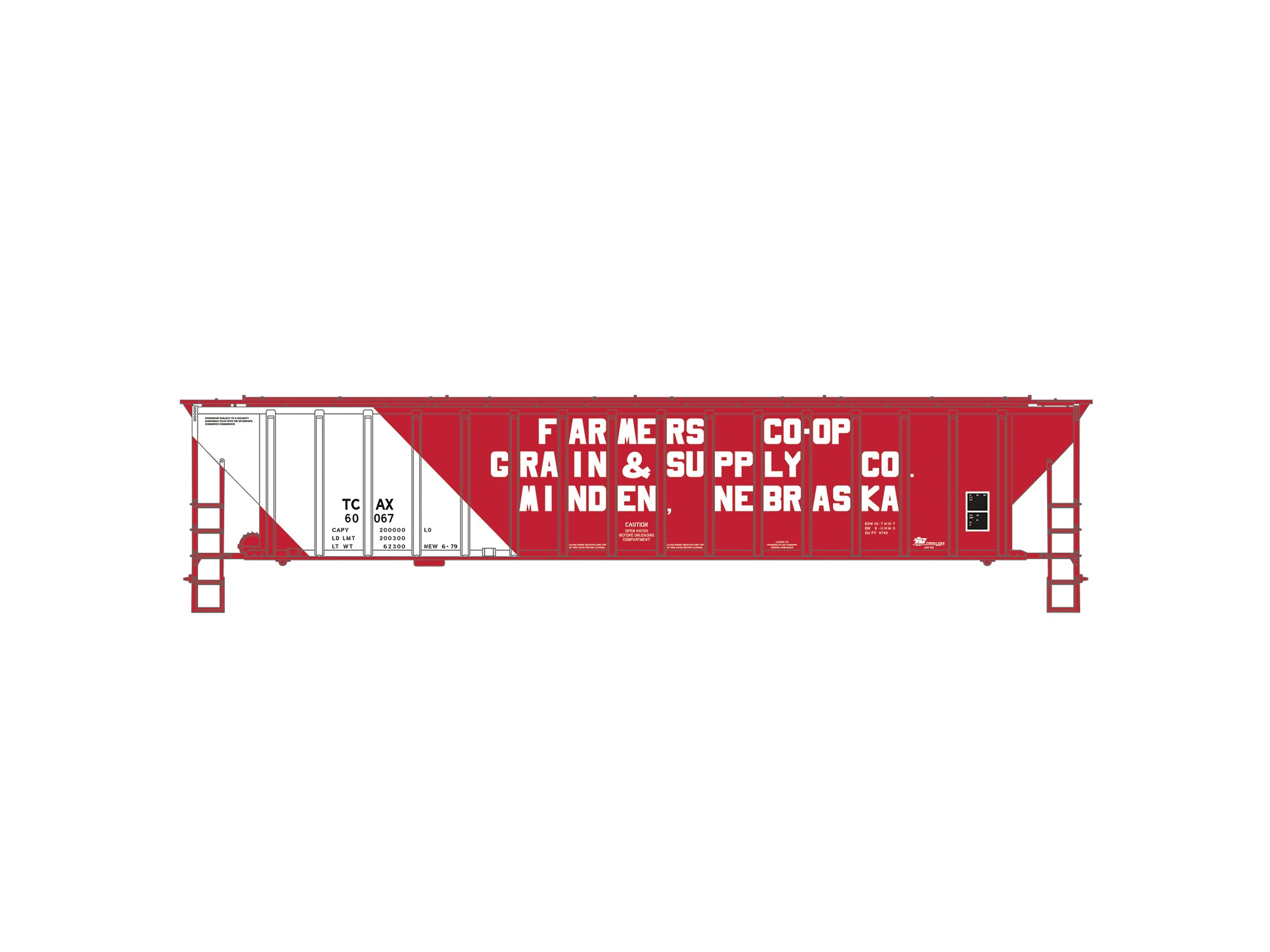 Lionel 2642281 - 4740 PS-2CD Hopper Car "TCAX Farmers" #60067