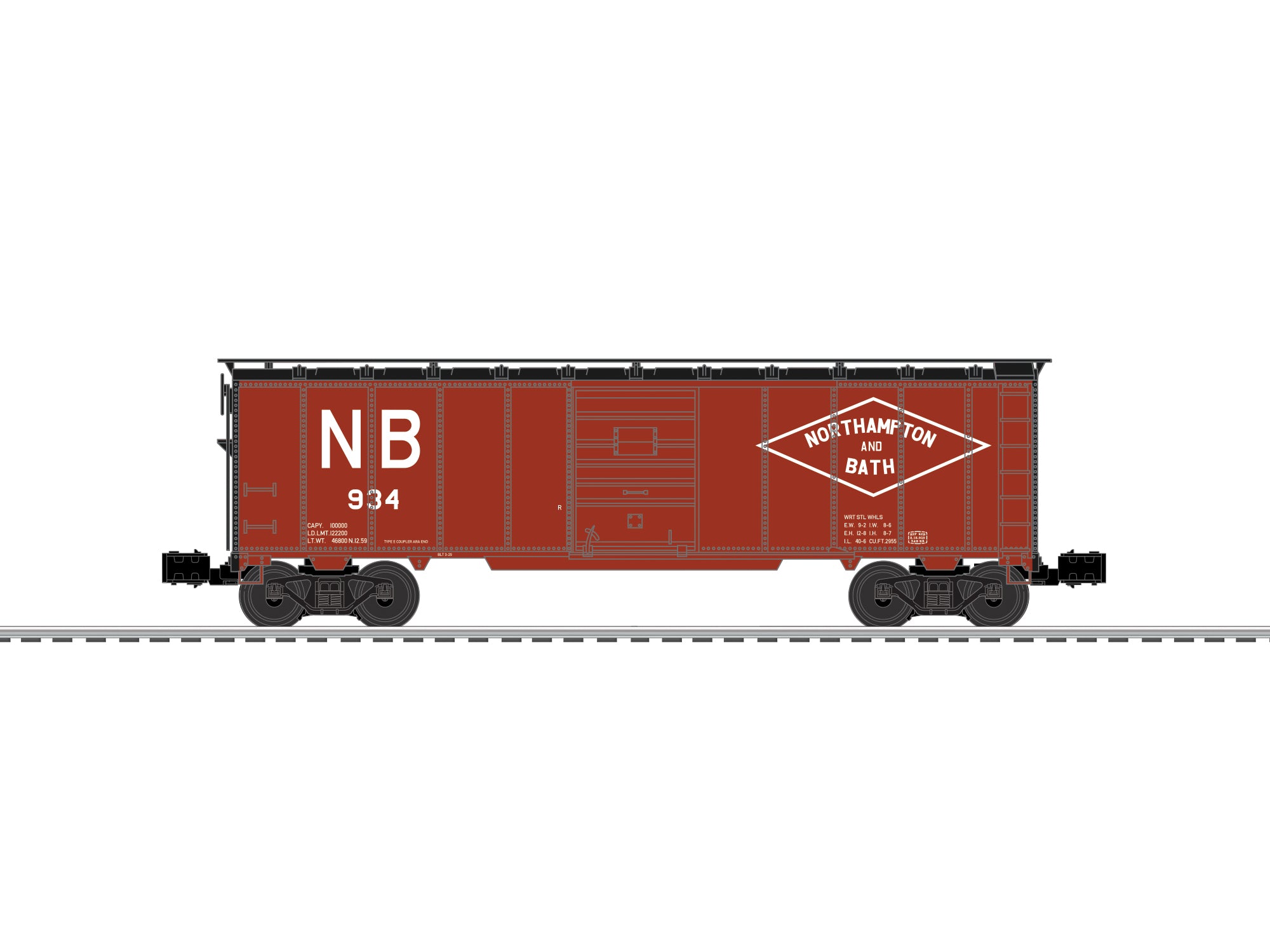 Lionel 2642432 - Steel Side Boxcar "Northampton & Bath" #934