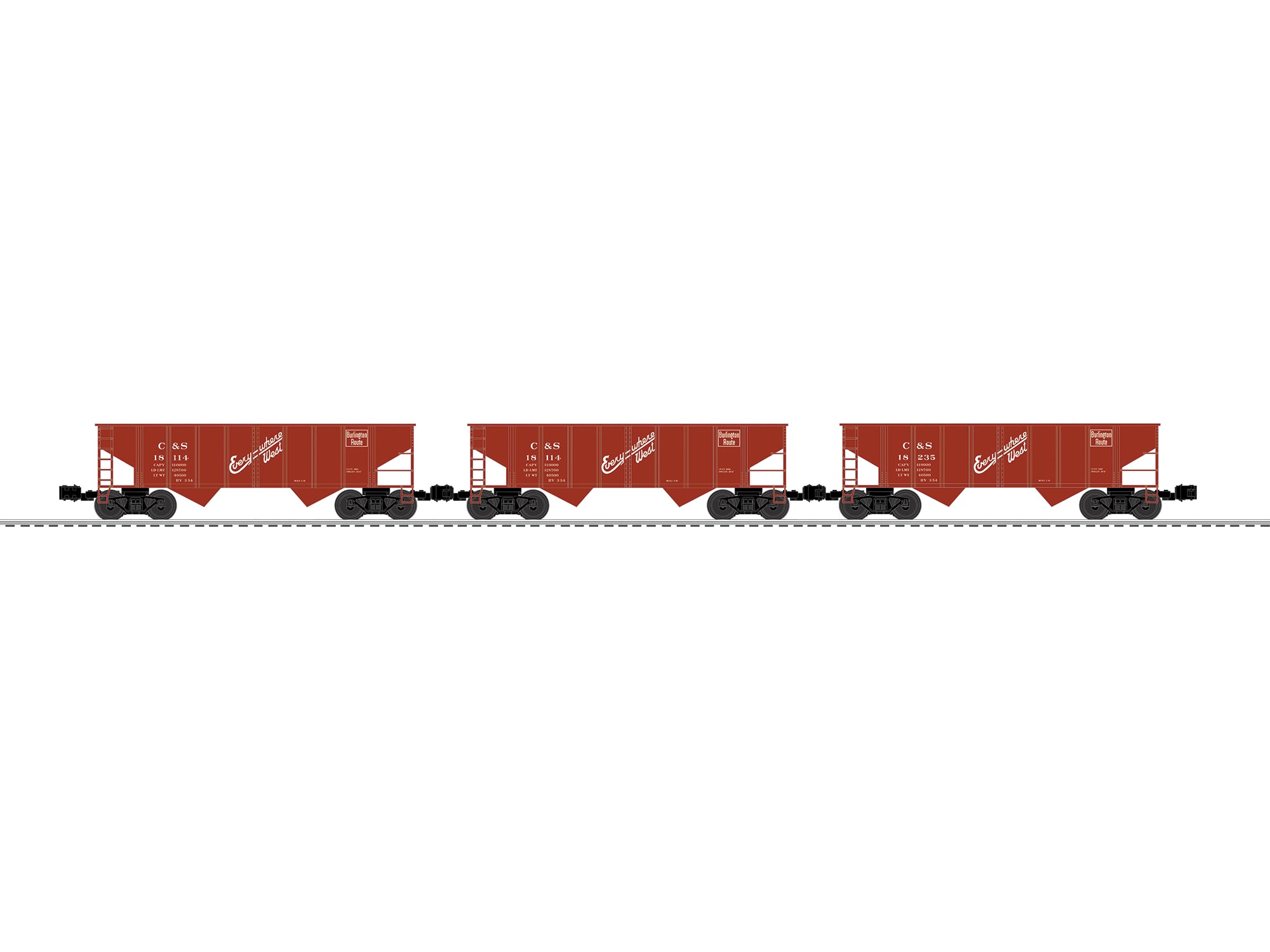 Lionel 2642445 - 2-Bay Hopper Car "Colorado & Southern" (3-Car)