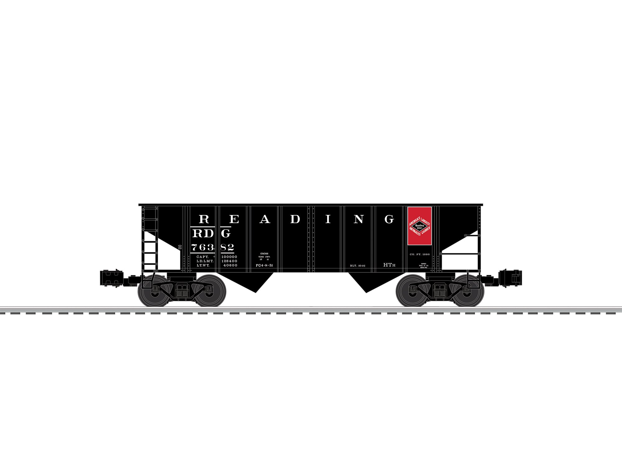 Lionel 2642469 - 2-Bay Hopper Car "Reading" #76382