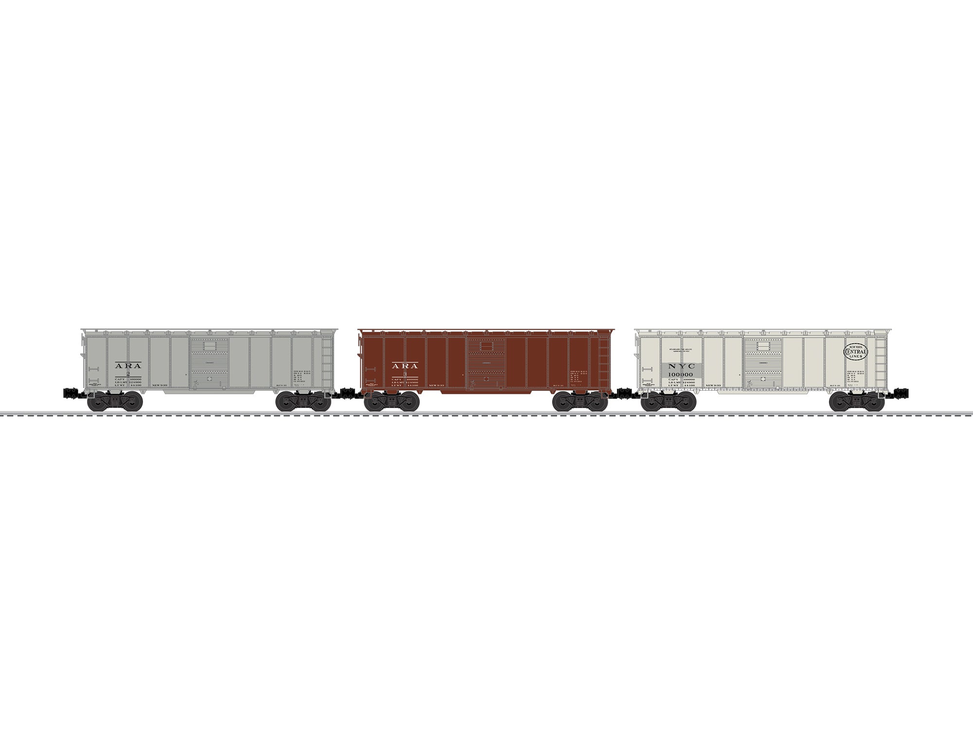 Lionel 2642480 - 1932 ARA Boxcar (3-Car)