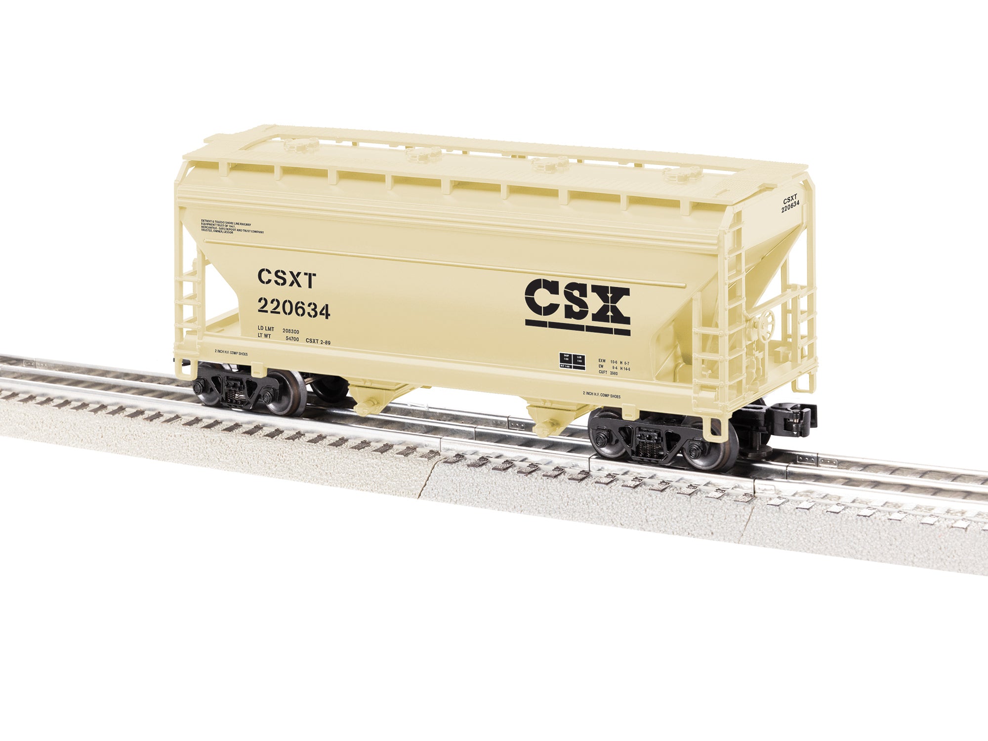 Lionel 2643011 - 2-Bay ACF Covered Hopper Car "CSX" #220634