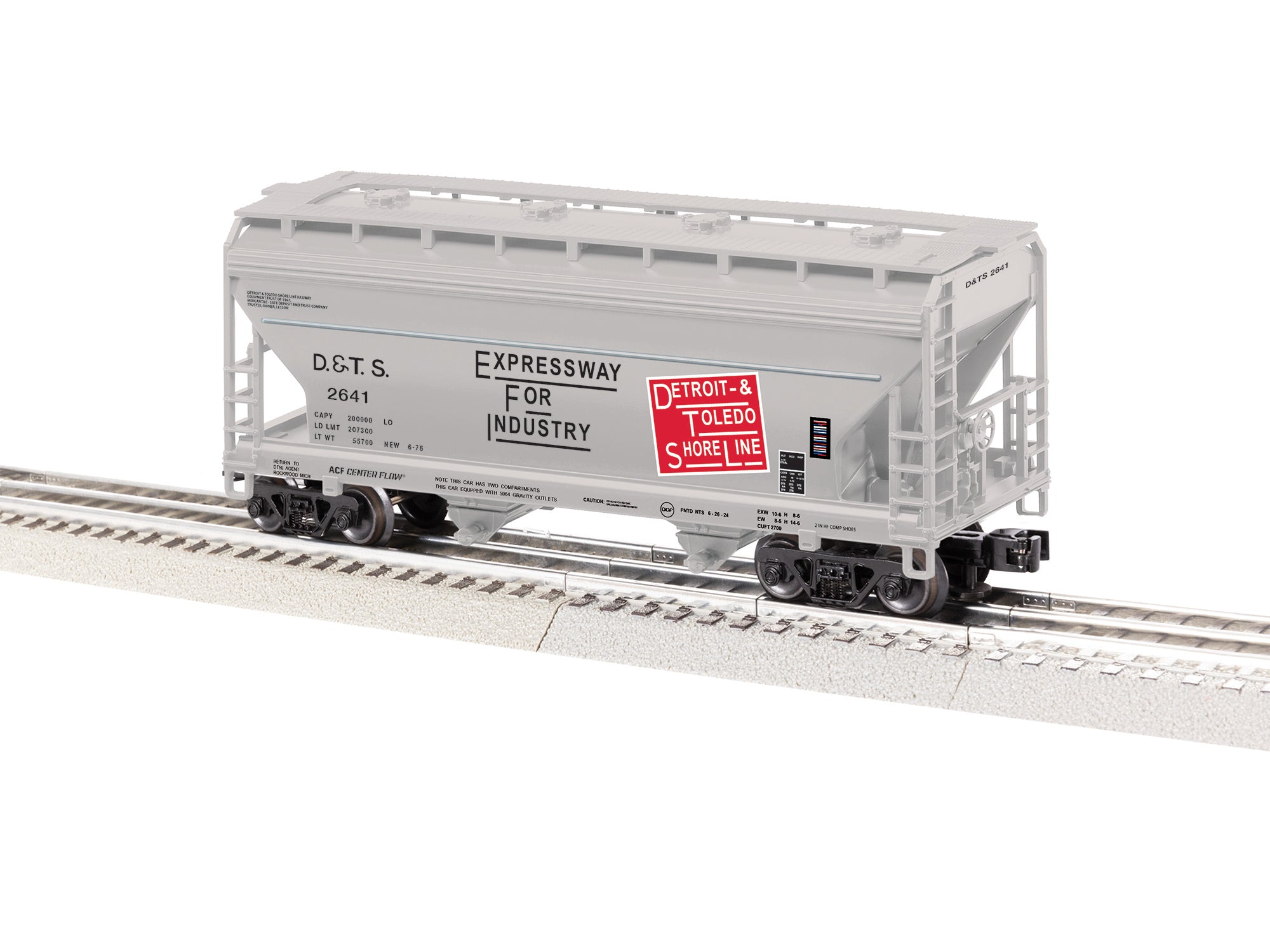 Lionel 2643022 - 2-Bay ACF Covered Hopper Car "Detroit & Toledo Short Line" #2641