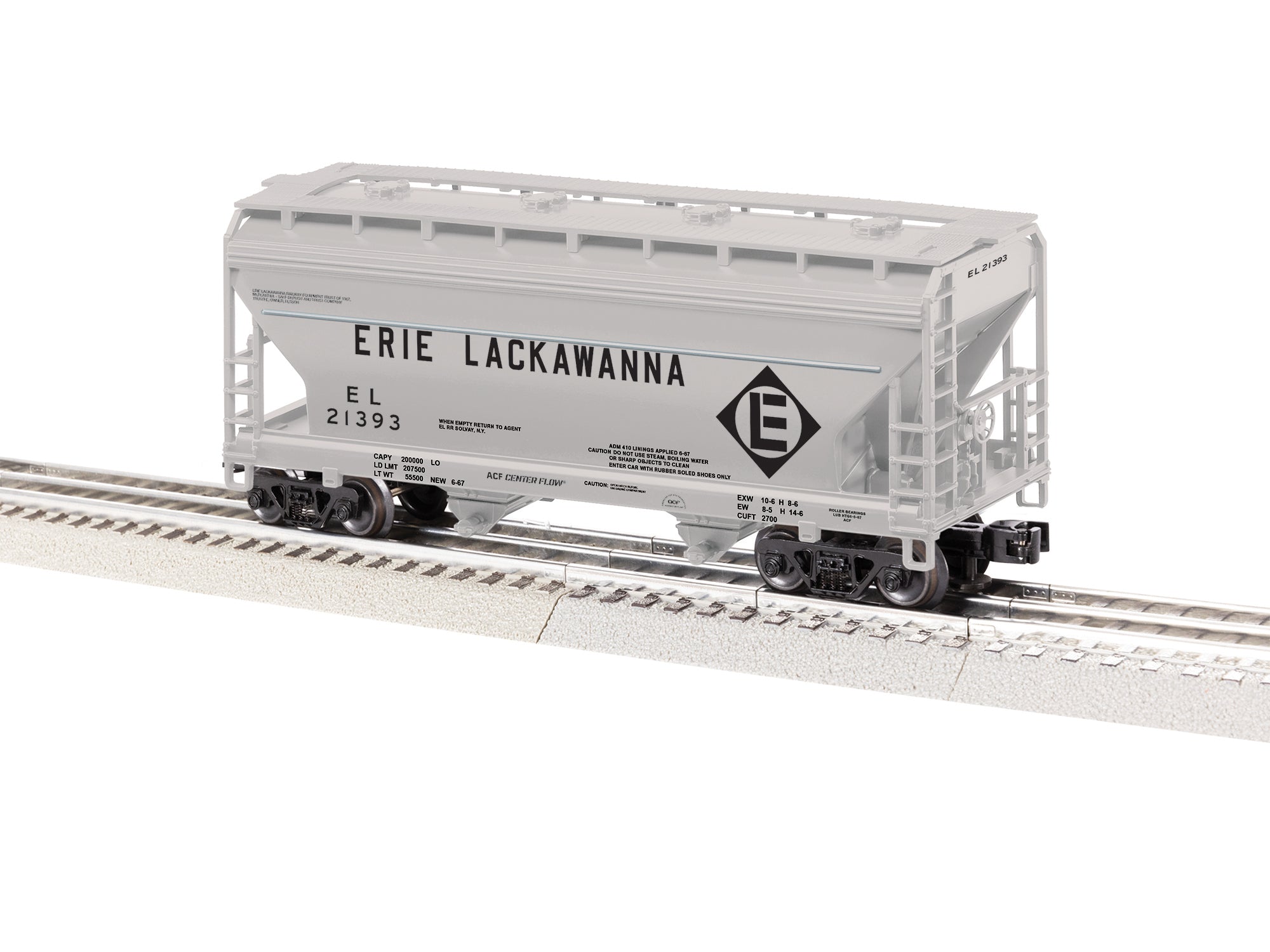 Lionel 2643032 - 2-Bay ACF Covered Hopper Car "Erie Lackawanna" #21393