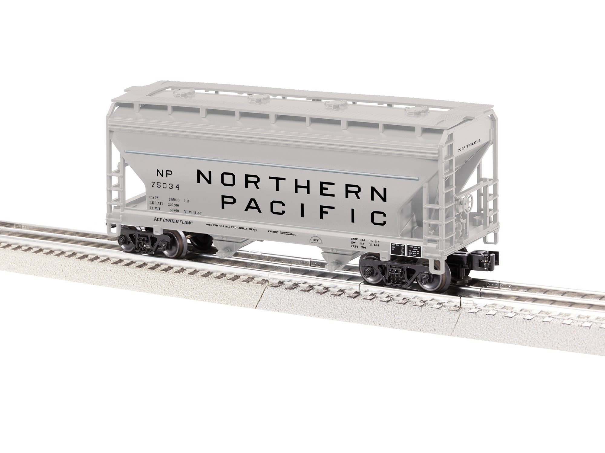 Lionel 2643061 - 2-Bay ACF Covered Hopper Car "Northern Pacific" #75034