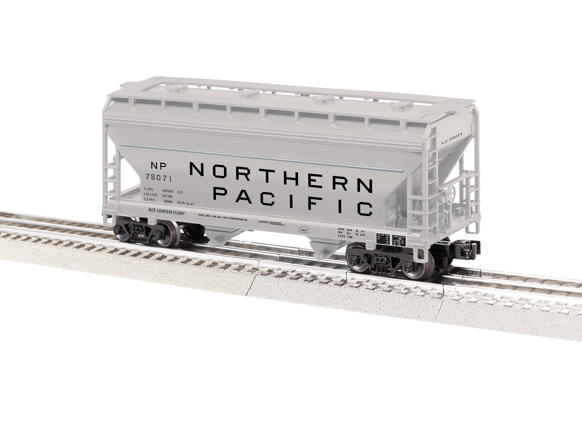 Lionel 2643062 - 2-Bay ACF Covered Hopper Car "Northern Pacific" #75071