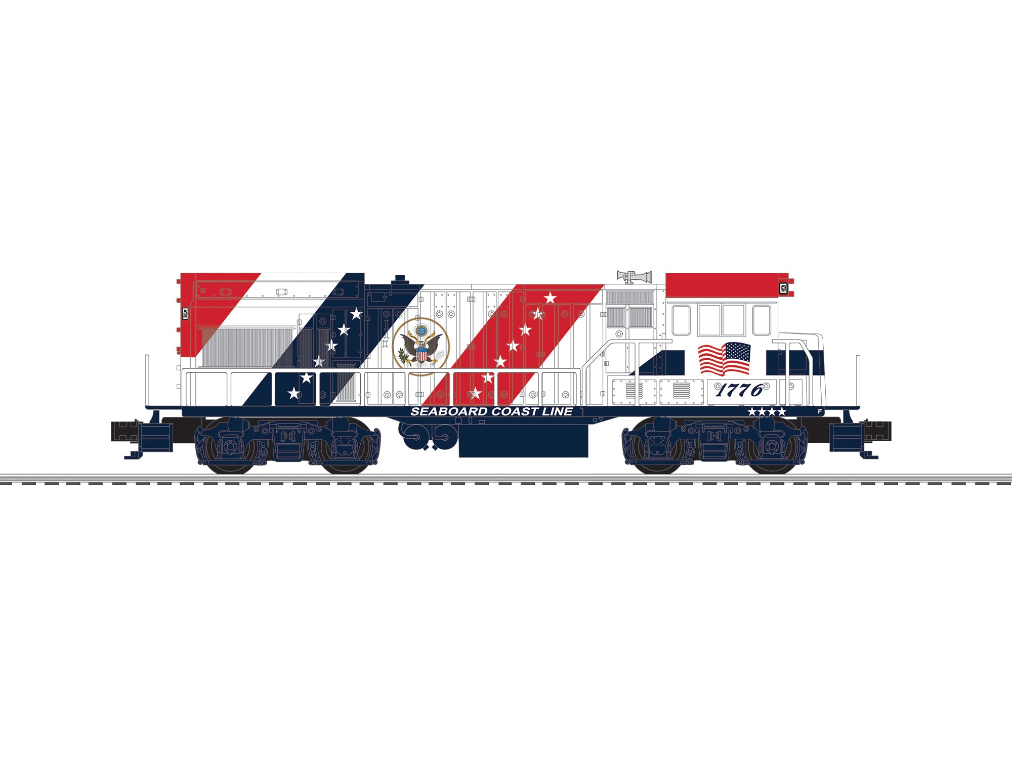 Lionel 2645180 - Seaboard Coast Line Bicentennial U36B LionChief Locomotive