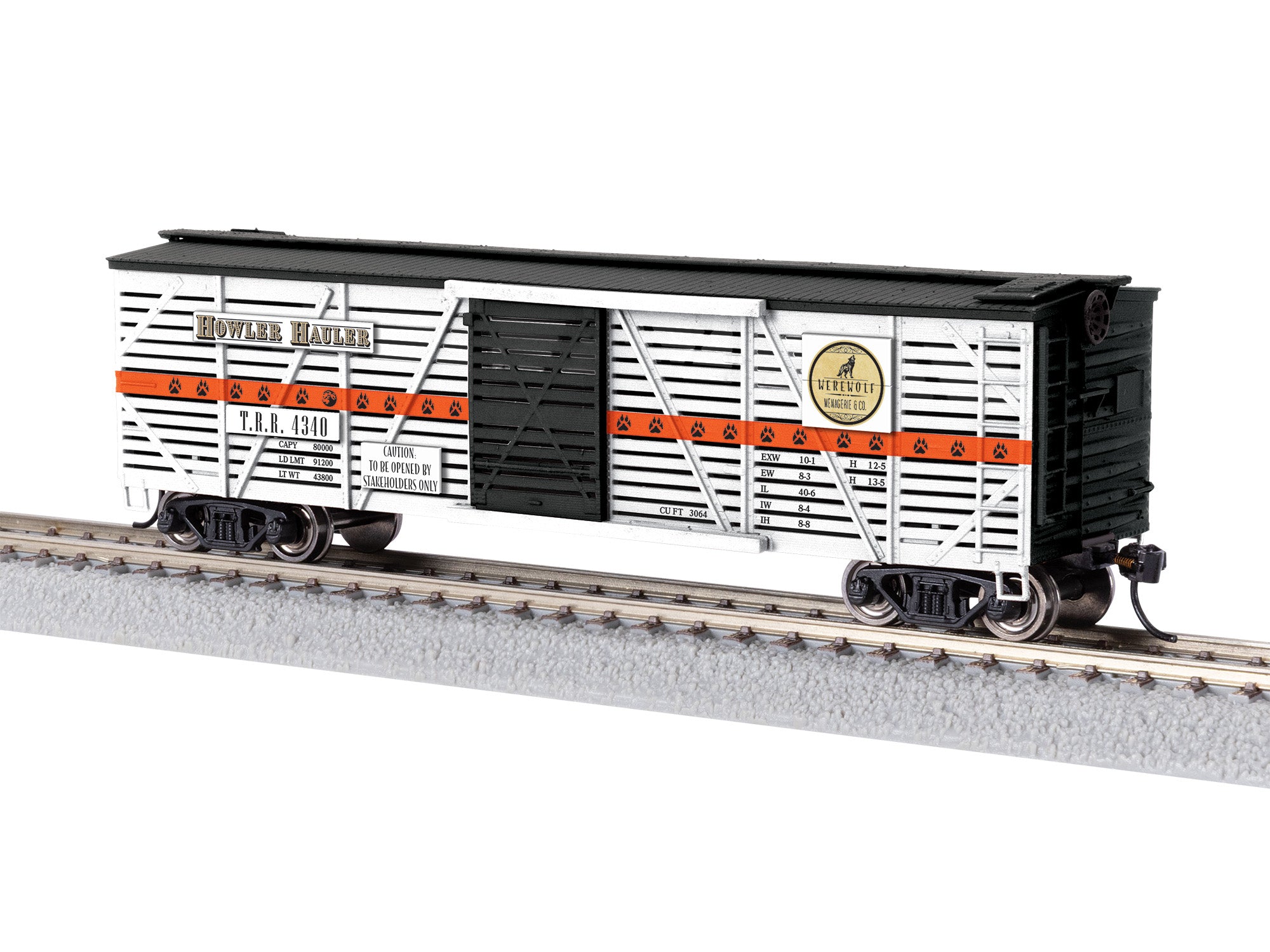 Lionel HO 2654340 - Halloween Stock Car “Werewolf” w/ Sound
