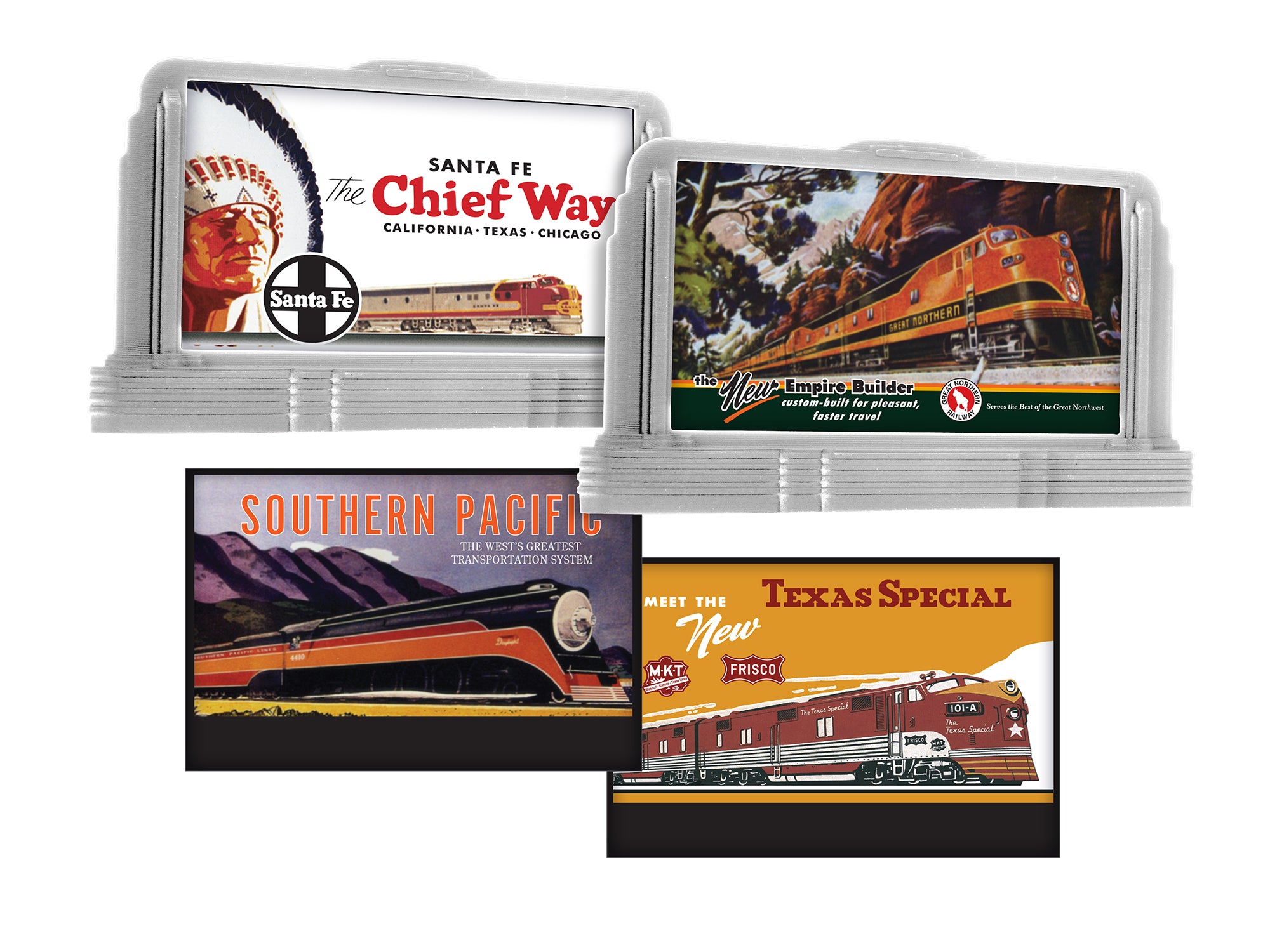 Lionel HO 2657030 - Railroad Billboard West #1 "Santa Fe / Southern Pacific" (2-Pack)