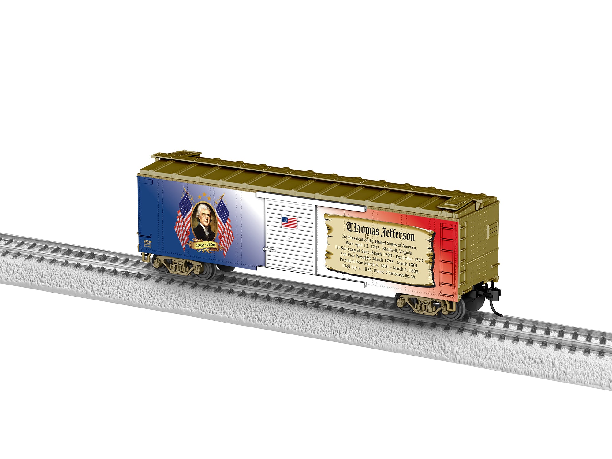 Lionel HO 2664030 - Presidents of the US Boxcar “President Jefferson”