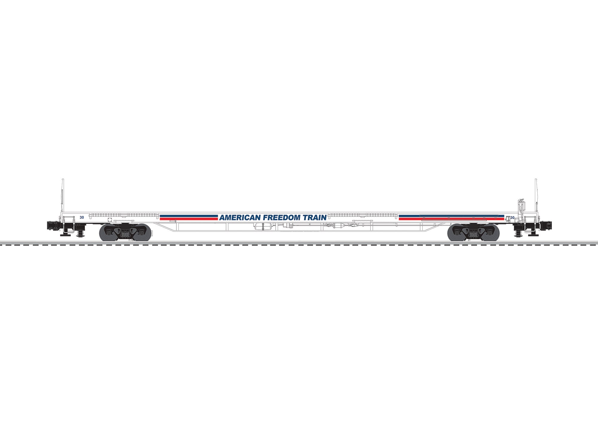 Lionel 2726142 - 86' Flatcar "American Freedom Train" #31