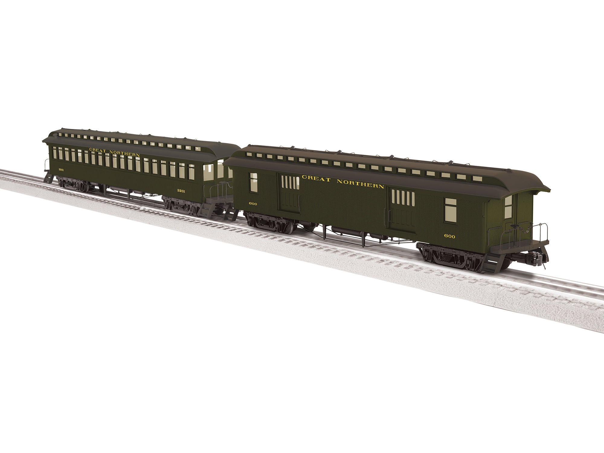 Lionel 2727010 - Wood Passenger Car "Great Northern" (2-Car) Set A