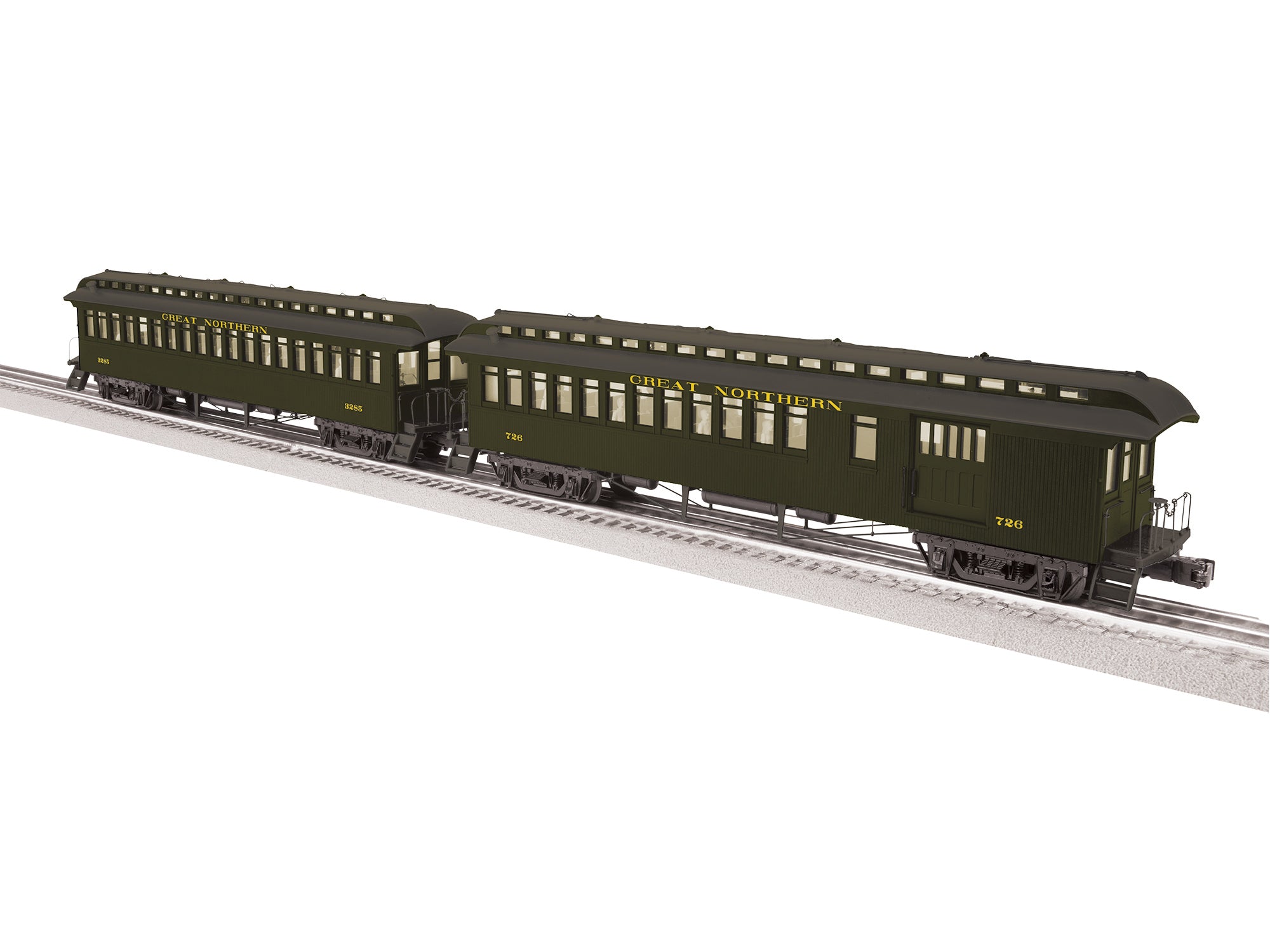 Lionel 2727020 - Wood Passenger Car "Great Northern" (2-Car) Set B