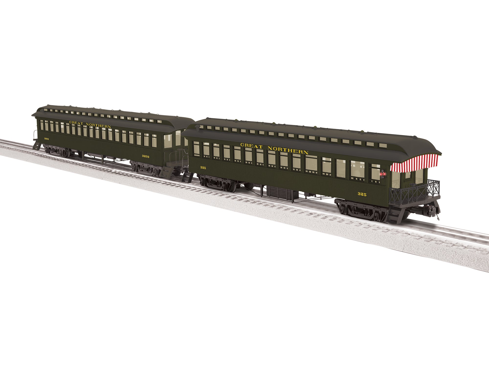Lionel 2727030 - Wood Passenger Car "Great Northern" (2-Car) Set C
