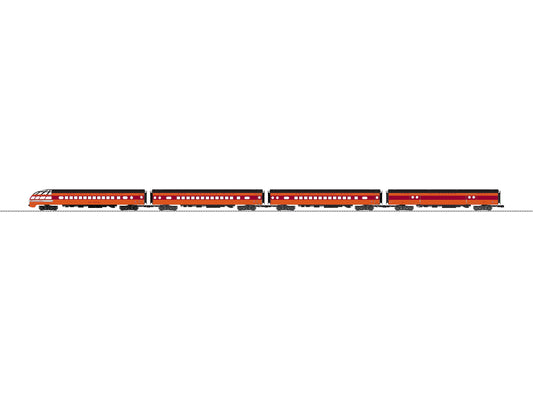 Lionel 2727310 - 18" Aluminum Passenger Car "Milwaukee Road" (4-Car) Hiawatha (Orange)
