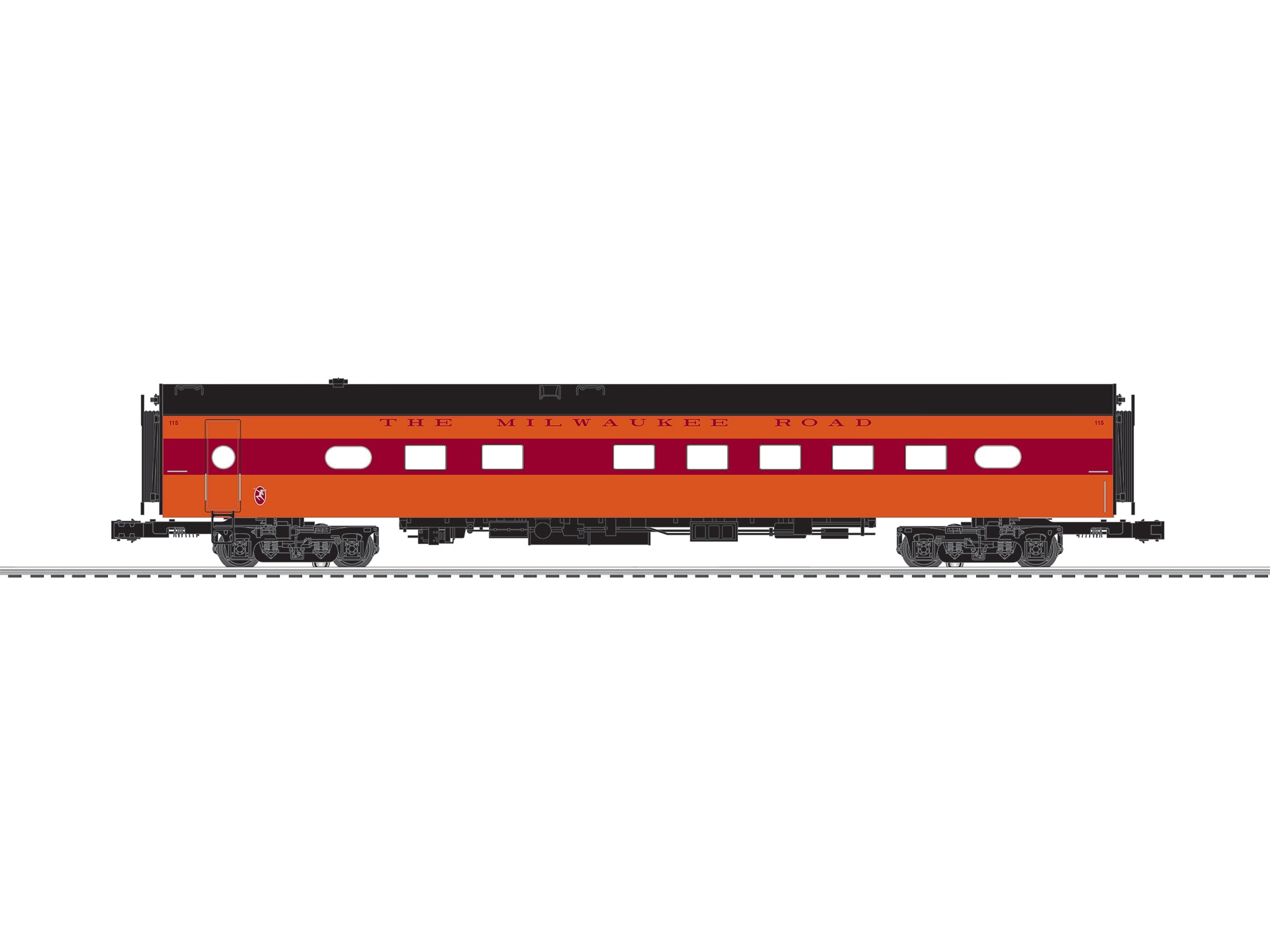 Lionel 2727330 - 18" Aluminum StationSounds Diner "Milwaukee Road" Hiawatha (Orange)