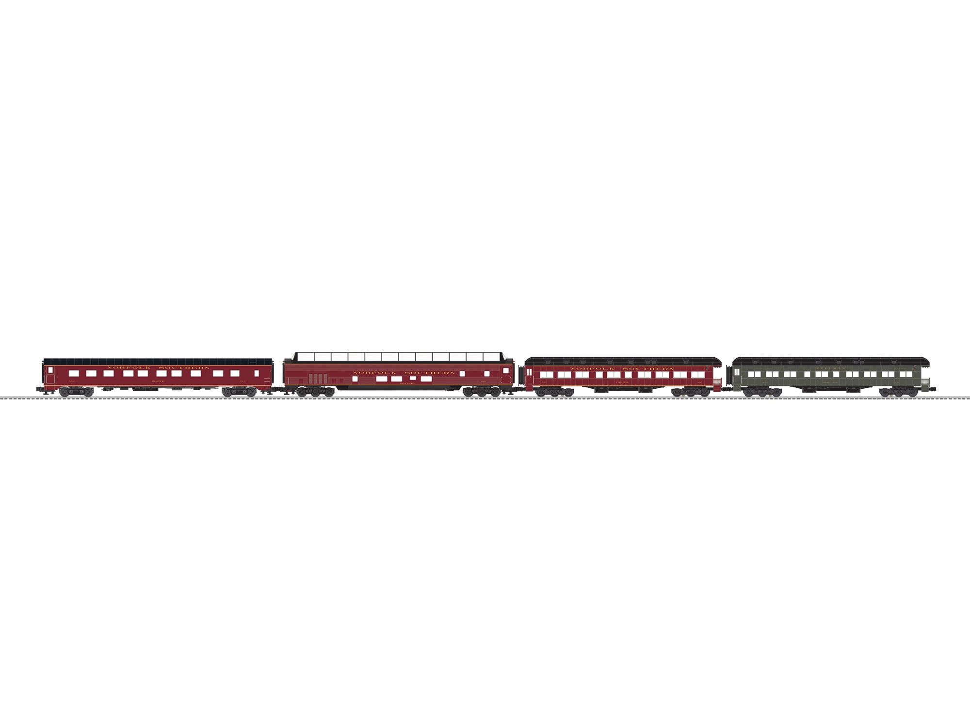 Lionel 2727500 - 21" Passenger Car Set "Norfolk Southern" (4-Car) Big Boy '26 Excursion Set