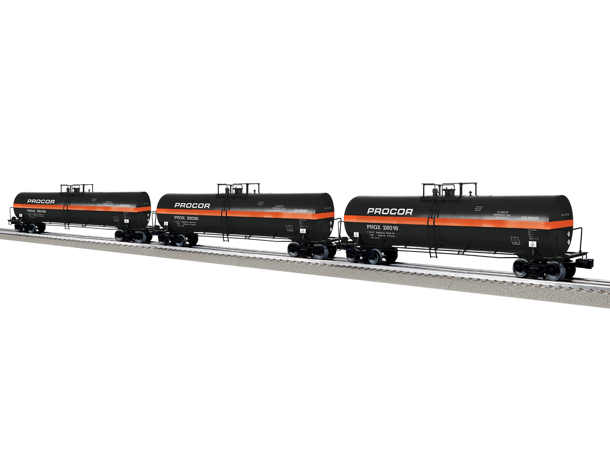 Lionel 2742110 - 50' Tank Car "Procor" (3-Car)