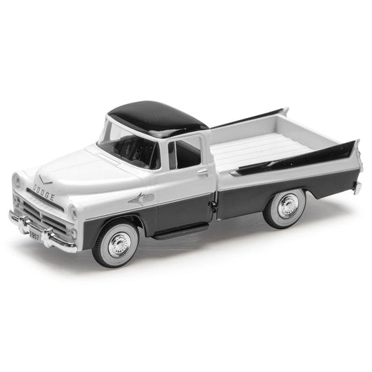 Denver Diecast 275-9167 - 1957 Dodge Sweptside Truck (White/Black) 1/48 Diecast Car - MrMuffin'sTrains