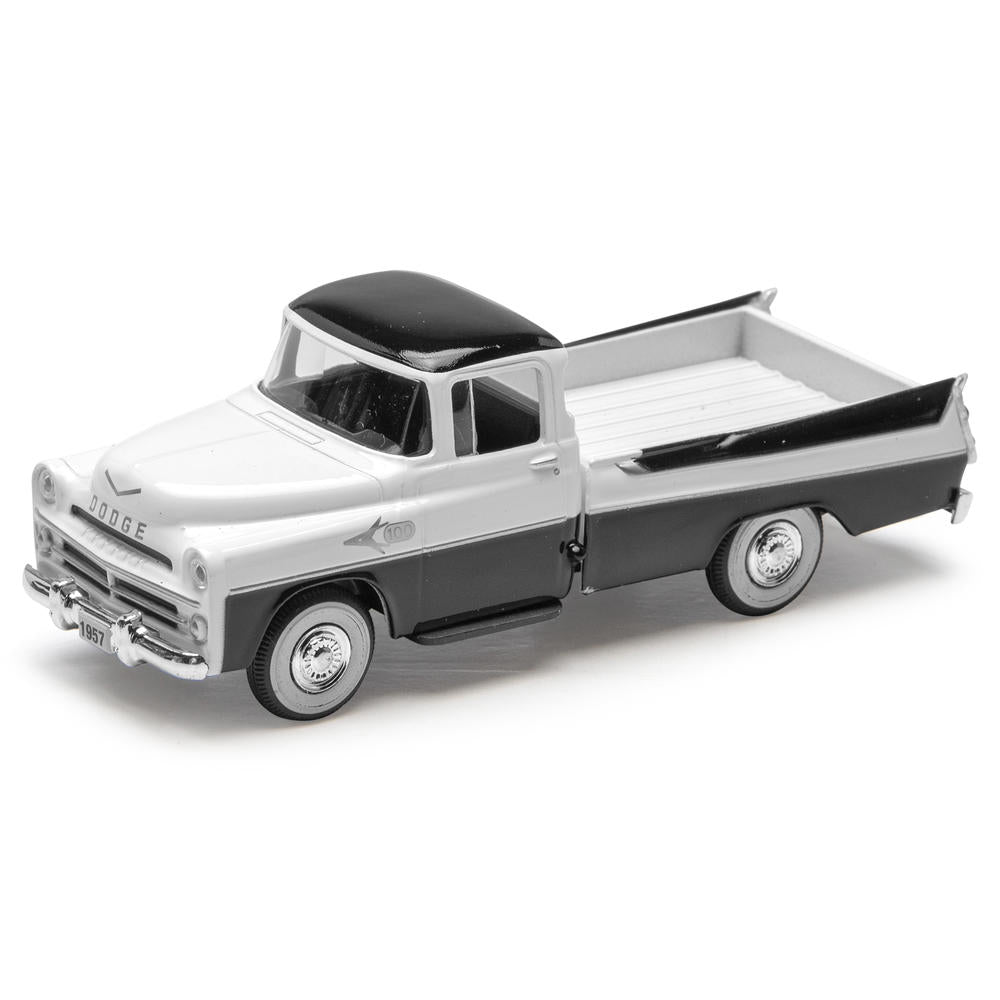 1957 DODGE SWEPTSIDE D100 ミニカー 1957 Dodge Sweptside Truck (White/Black) 1/48 Diecast Car