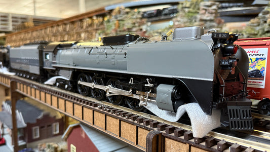MTH 20-3956-1 - Premier - FEF 4-8-4 Northern Steam Engine "Union Pacific" #820 w/ PS3 (TT Gray w/Silver Stripes) - MrMuffin'sTrains