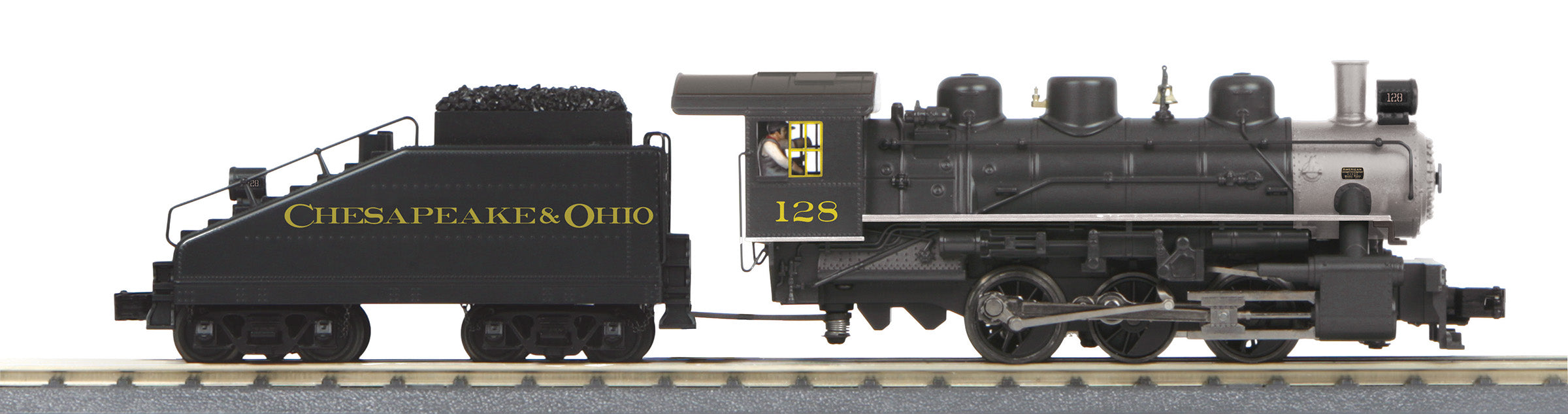 MTH 30-1844-1 - USRA 0-6-0 Steam Switcher "Chesapeake & Ohio" #128 w/ PS3 (Slope Tender)