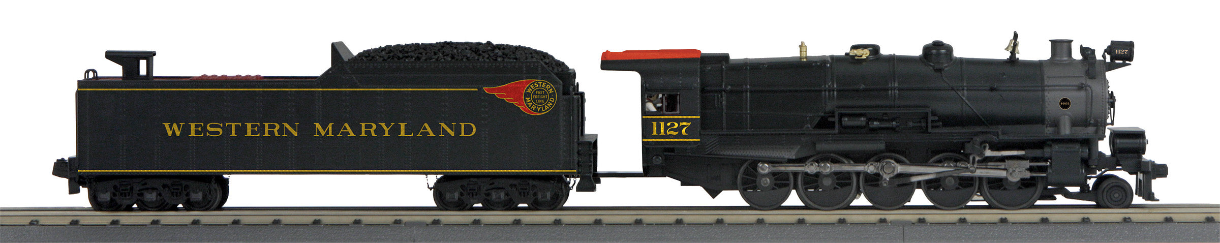 MTH 30-1875-1 - 2-10-0 Imperial Decapod Steam Engine "Western Maryland" #1127 w/ PS3 (Long Haul Tender)