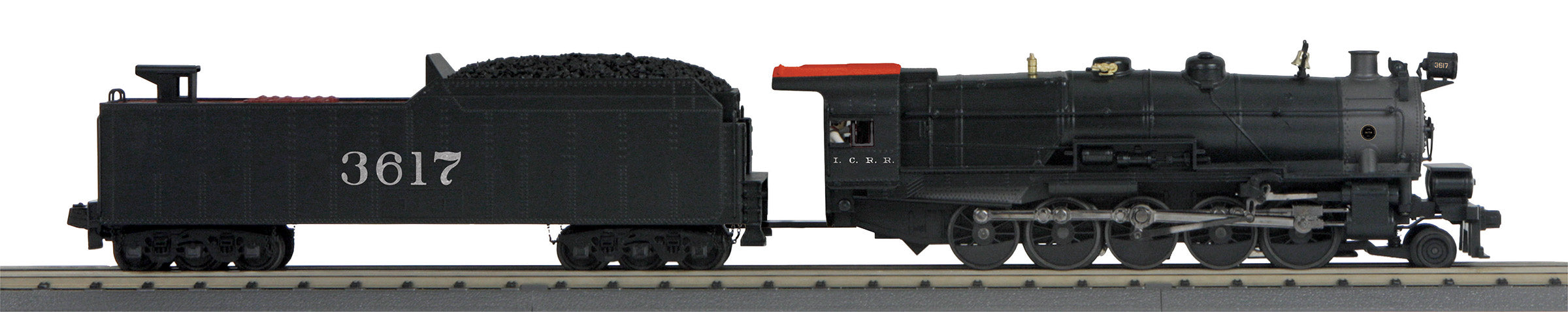 MTH 30-1876-1 - 2-10-0 Imperial Decapod Steam Engine "Illinois Central" #3617 w/ PS3 (Long Haul Tender)