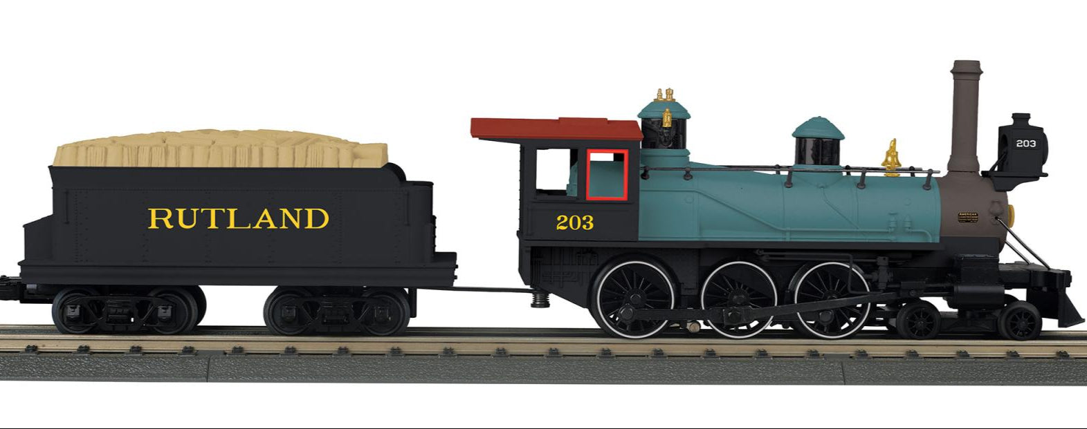 MTH 30-1911-1 - 4-6-0 Ten Wheeler Steam Engine "Rutland" #203 w/ PS3