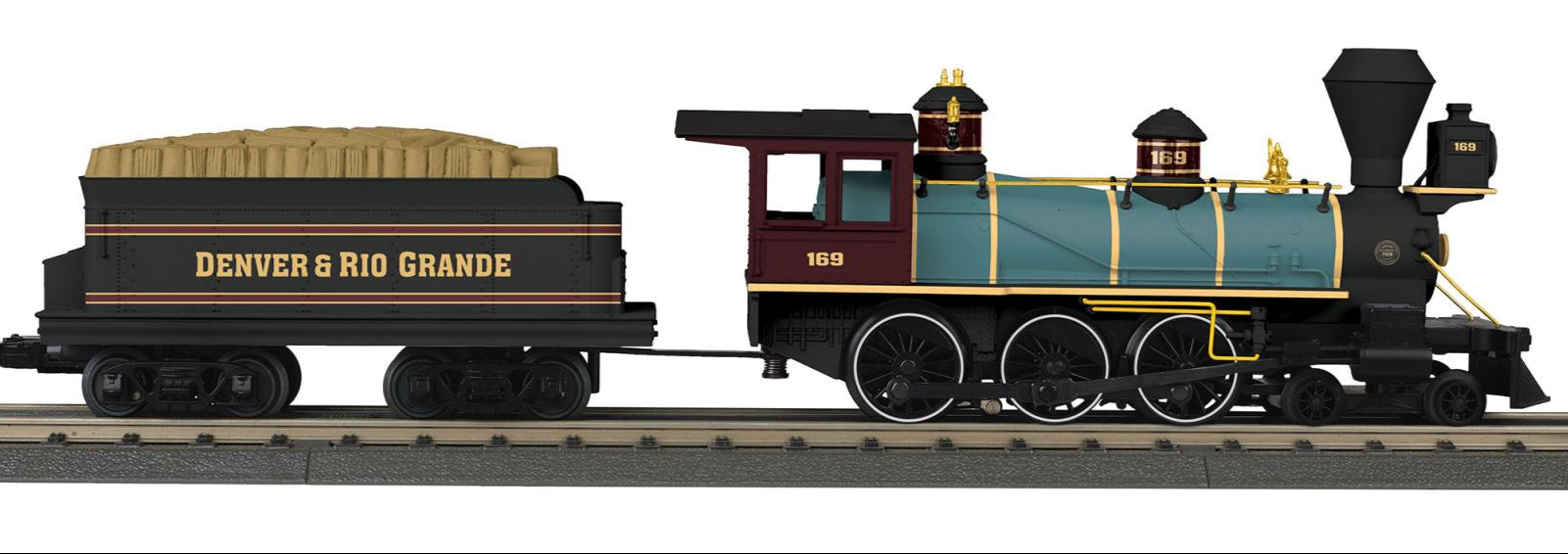 MTH 30-1912-1 - 4-6-0 Ten Wheeler Steam Engine "Denver & Rio Grande" #169 w/ PS3