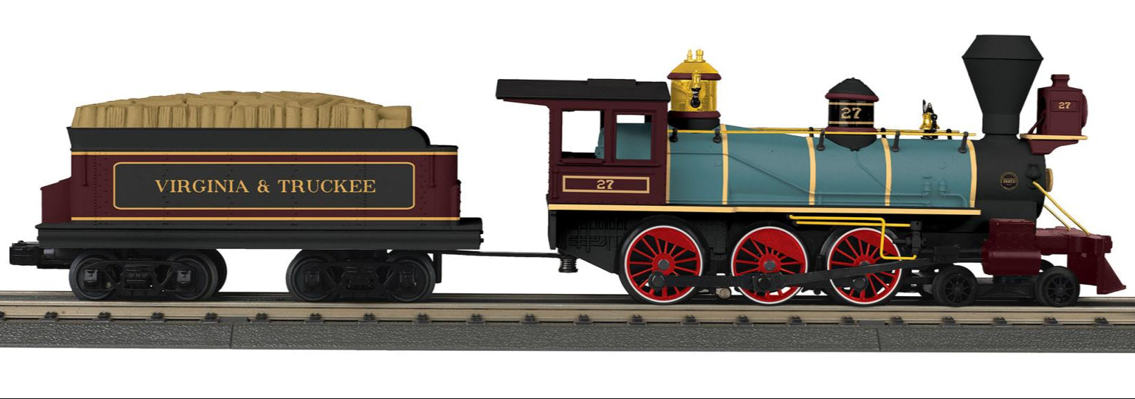 MTH 30-1913-1 - 4-6-0 Ten Wheeler Steam Engine "Virginia & Truckee" #27 w/ PS3