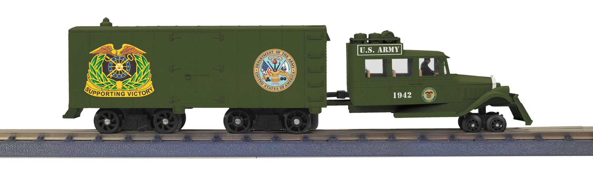 MTH 30-21315-1 - Galloping Goose Diesel "U.S. Army" #1942 w/ PS3 - Custom Run for MrMuffin'sTrains