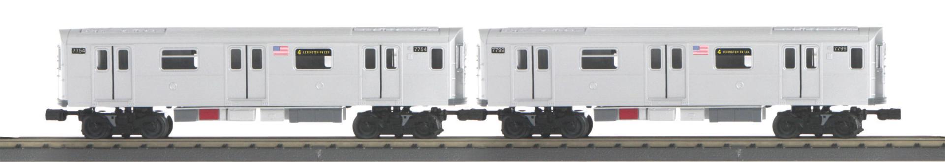 MTH 30-21419-3 - RailKing - R142A Series Subway Set "Metropolitan Transportation Authority" w/ PS3 (2-Car) Non-Powered