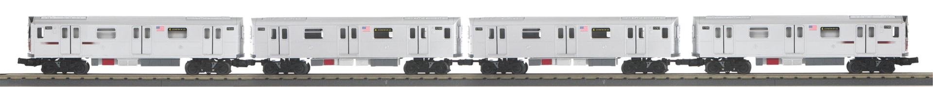 MTH 30-21420-1 - RailKing - R142A Series Subway Set "Metropolitan Transportation Authority" w/ PS3 (4-Car)