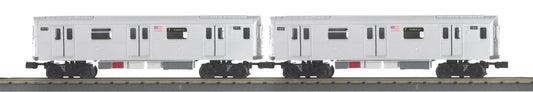 MTH 30-21423-3 - RailKing - R188 Series Subway Set "Metropolitan Transportation Authority" w/ PS3 (2-Car) Non-Powered