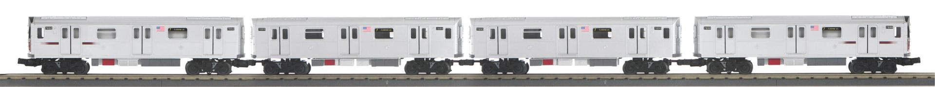 MTH 30-21424-1 - RailKing - R188 Series Subway Set "Metropolitan Transportation Authority" w/ PS3 (4-Car)