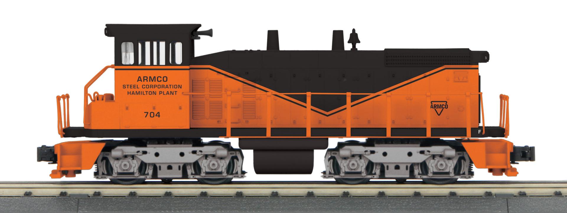 MTH 30-21425-1 - RailKing - SW1500 Diesel Switcher "Armco Steel" #704 w/ PS3