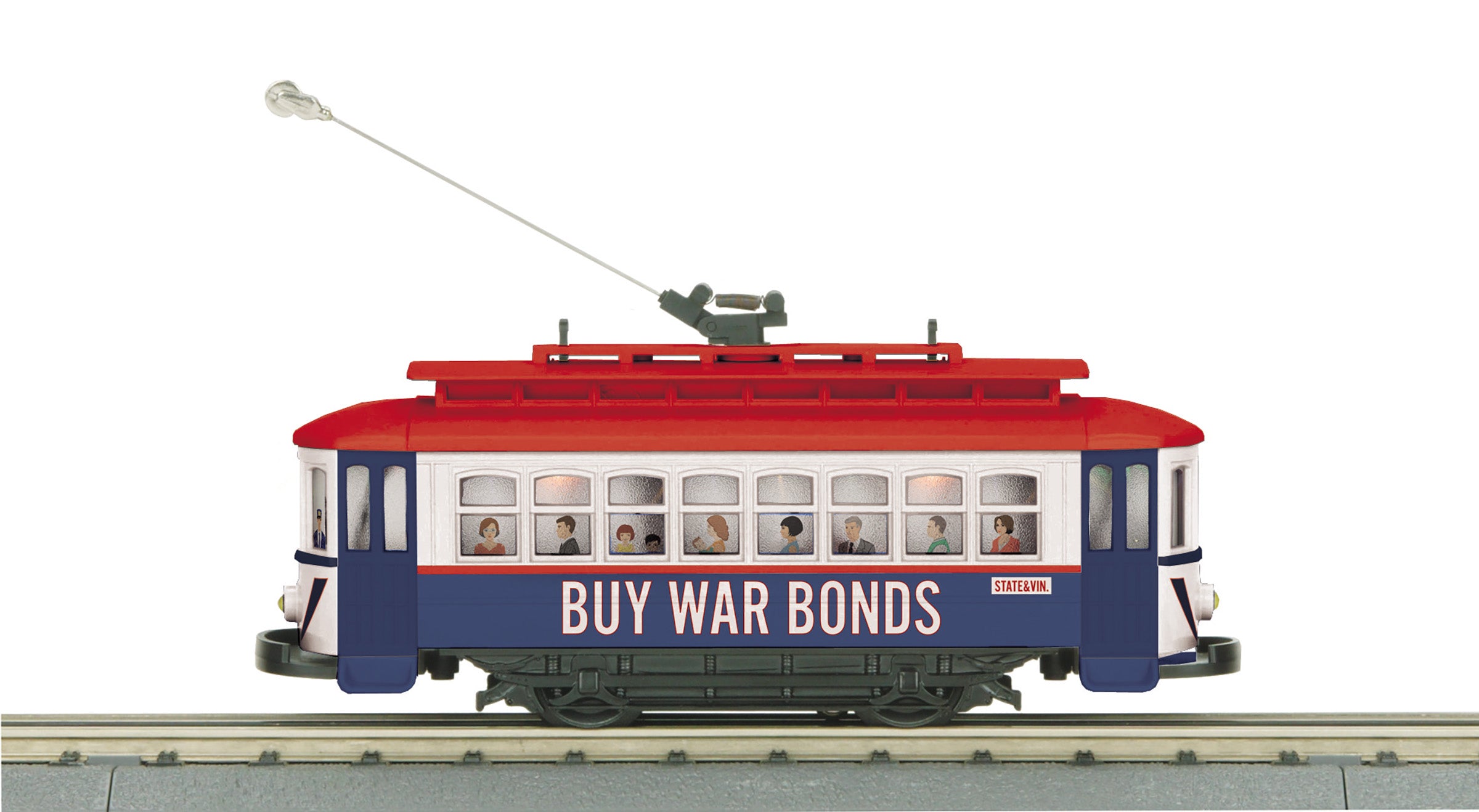 MTH 30-5247 - Bump-n-Go Trolley - Buy War Bonds